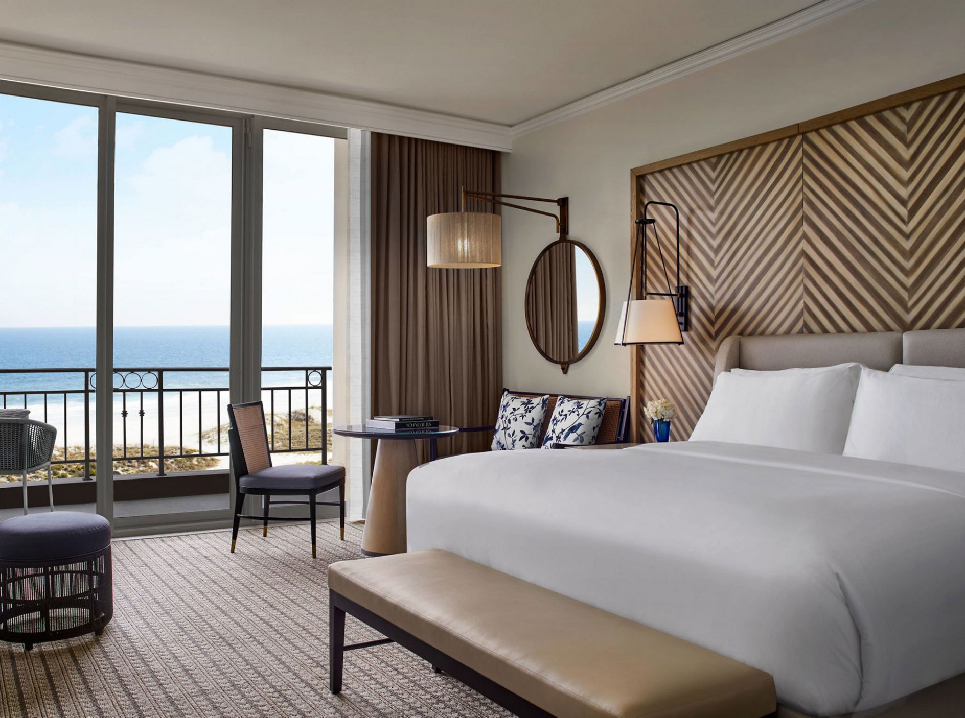 A king room with an ocean view at the amelia island ritz hotel 
